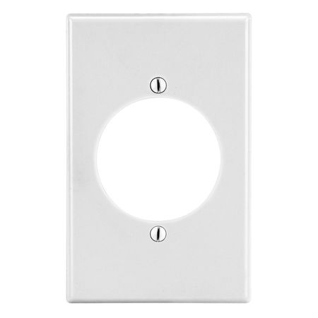 HUBBELL WIRING DEVICE-KELLEMS Wallplate, 1-Gang, 2.15" Opening, White P724W